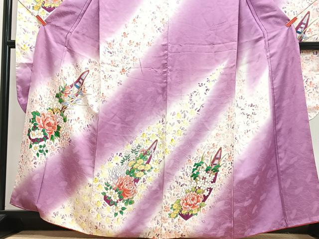 平和屋着物■豪華振袖　花筏文　暈し染め　正絹　逸品　CABM2256xe