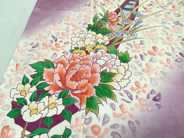 平和屋着物■豪華振袖　花筏文　暈し染め　正絹　逸品　CABM2256xe