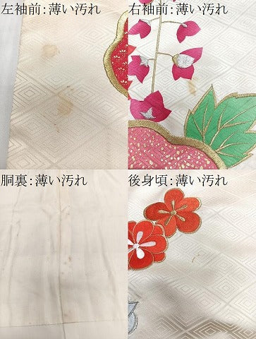 平和屋着物■豪華振袖　総刺繍　草花文　金彩　正絹　逸品　CABM2261xe