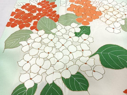 平和屋着物■訪問着　駒刺繍　紫陽花　暈し染め　金彩　正絹　逸品　CABM2266xe