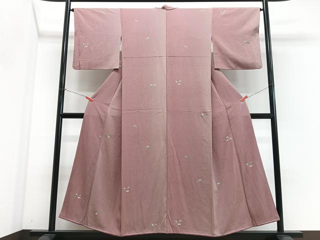 平和屋着物■上質な小紋　枝葉文　金彩　正絹　逸品　CABM2294xe