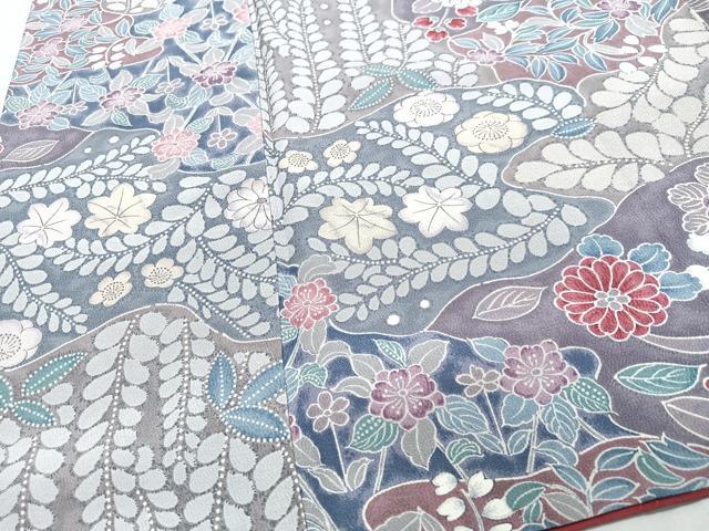 平和屋着物■上質な小紋　辻が花　藤花房　正絹　逸品　CABM2303xe