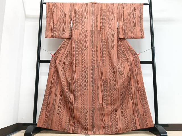 平和屋着物■上質な小紋　草木文　正絹　逸品　CABM2306xe