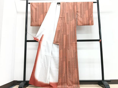 平和屋着物■上質な小紋　草木文　正絹　逸品　CABM2306xe
