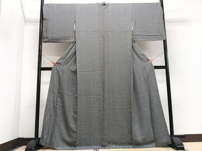 平和屋着物■上質な小紋　変わり格子　ほていや扱い　正絹　逸品　CABM2309xe