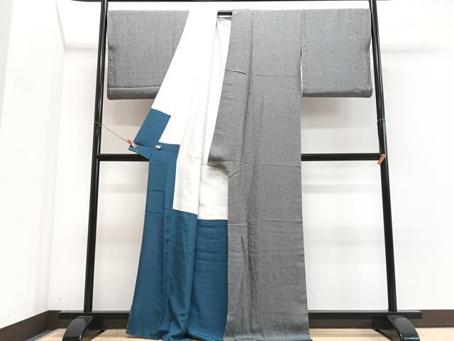 平和屋着物■上質な小紋　変わり格子　ほていや扱い　正絹　逸品　CABM2309xe