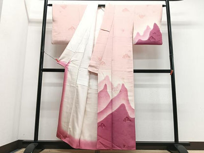 平和屋着物■訪問着　霞文　正絹　逸品　CABM2321xe