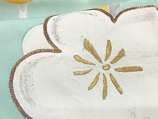 平和屋着物■豪華振袖　駒刺繍　枝梅文　金彩　正絹　逸品　CABM2324xe