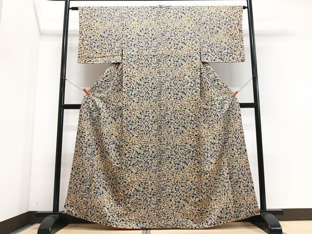 平和屋着物■上質な小紋　枝葉文　正絹　逸品　CABM2336xe