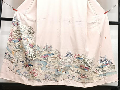 平和屋着物■豪華色留袖　枝花文　暈し染め　金彩　正絹　逸品　CABM2338xe