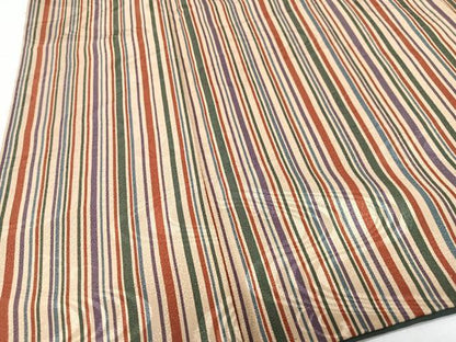 平和屋着物■上質な小紋　縞　胴抜き仕立て　正絹　逸品　CABM2341xe