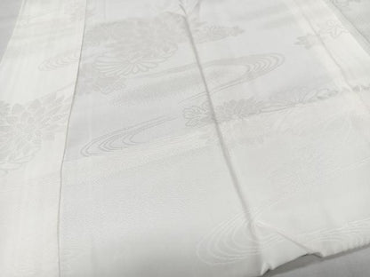 平和屋着物■長襦袢　無双仕立て　流水舞花地紋　正絹　逸品　CABM2346xe