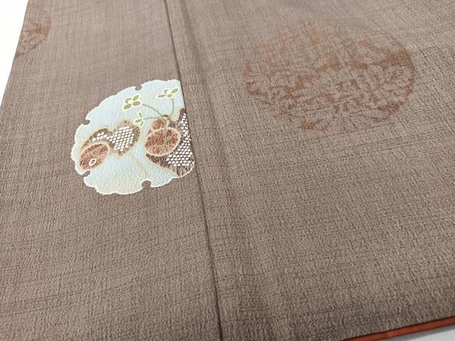 平和屋着物■上質な小紋　雪輪草花文　正絹　逸品　CABM2350xe