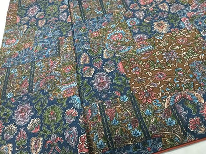 平和屋着物■上質な小紋　更紗草花文　正絹　逸品　CABM2352xe