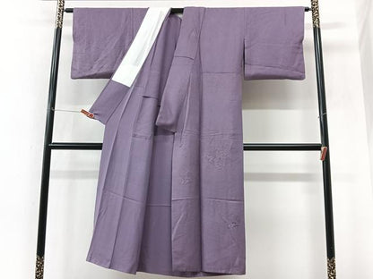 平和屋着物■中国三大刺繍　スワトウ刺繍　総刺繍　色留袖　松皮菱花地紋　古代紫色　胴抜き仕立て　正絹　逸品　CABM2353xe