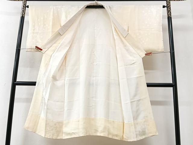 平和屋着物■長襦袢　袷　扇面舞桜地紋　正絹　逸品　CABM2354xe
