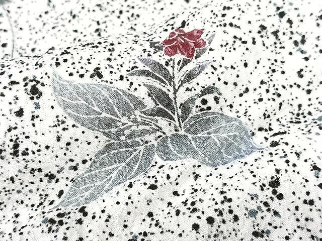 平和屋着物■小紋　草花文　たたき染め　洗える着物　CABM2358xe