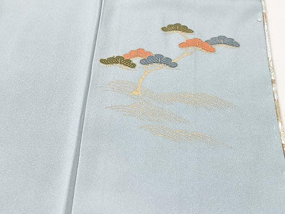 平和屋着物■豪華色留袖　駒刺繍　風景文　金彩　正絹　逸品　CABM2360xe