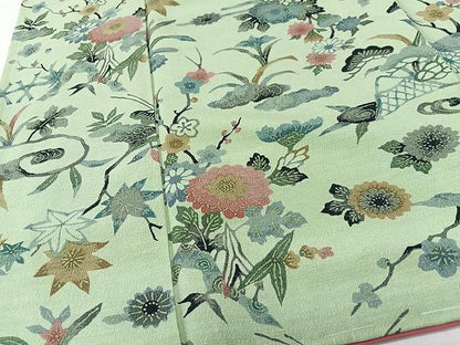 平和屋着物■上質な小紋　草花文　正絹　逸品　未使用　CABM2361xe