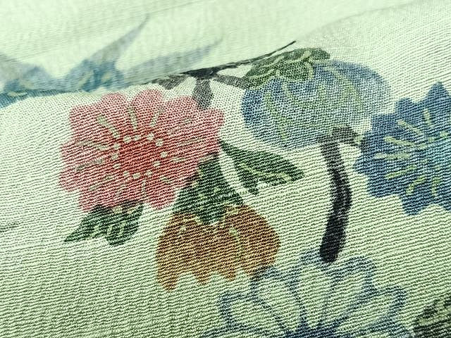 平和屋着物■上質な小紋　草花文　正絹　逸品　未使用　CABM2361xe