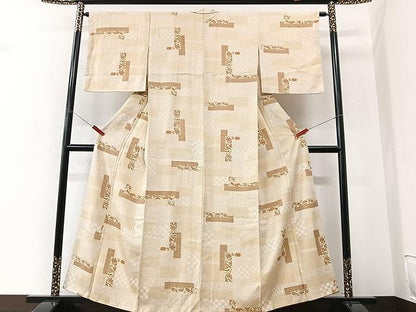 平和屋着物■上質な小紋　草花文　正絹　逸品　未使用　CABM2363xe