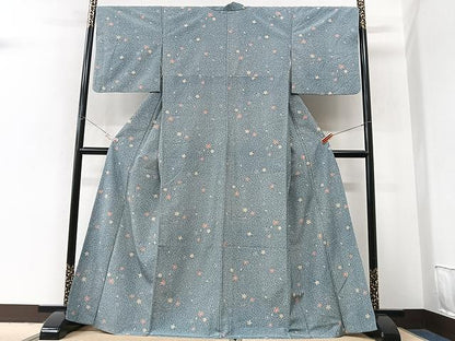 平和屋着物■小紋　舞桜文　洗える着物　CABM2365xe