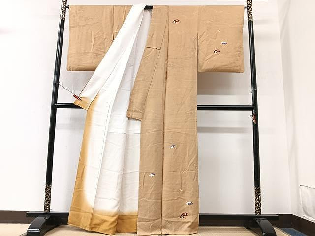 平和屋着物■訪問着　扇面花文　金彩　正絹　逸品　CABM2366xe