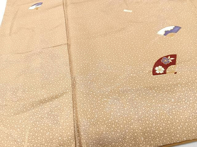 平和屋着物■訪問着　扇面花文　金彩　正絹　逸品　CABM2366xe