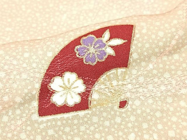 平和屋着物■訪問着　扇面花文　金彩　正絹　逸品　CABM2366xe