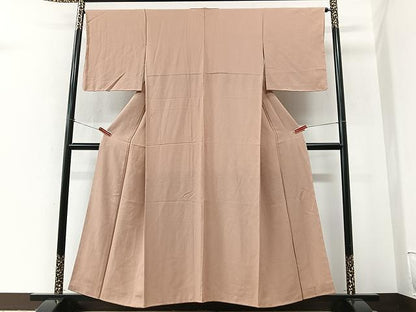 平和屋着物■上質な色無地　宍色　正絹　逸品　CABM2367xe