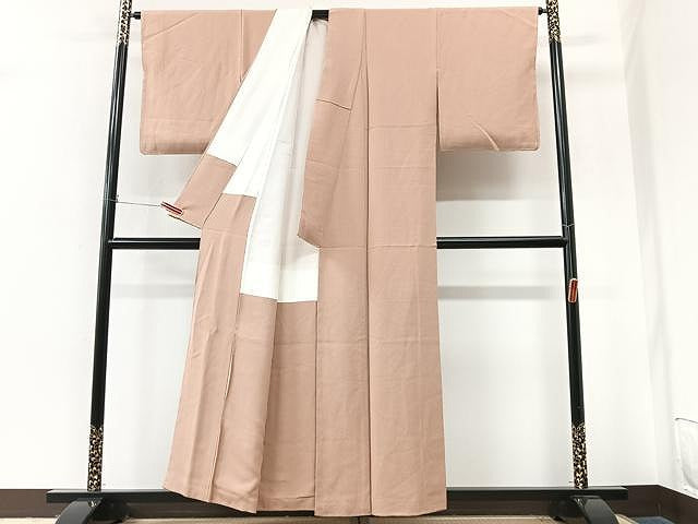 平和屋着物■上質な色無地　宍色　正絹　逸品　CABM2367xe