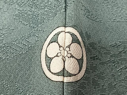 平和屋着物■上質な色無地　風景地紋　薄青色　正絹　逸品　CABM2370xe