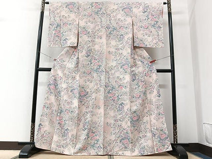 平和屋着物■上質な小紋　枝花文　金彩　正絹　逸品　CABM2372xe