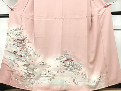 平和屋着物■豪華色留袖　風景文　暈し染め　金彩　正絹　逸品　CABM2380xe