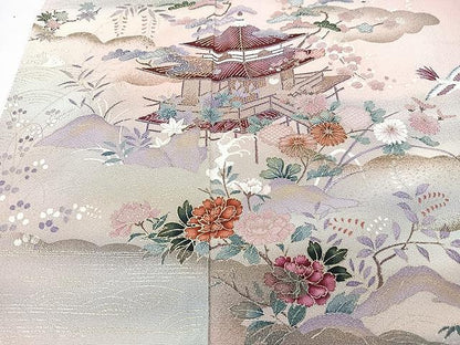 平和屋着物■豪華色留袖　風景文　暈し染め　金彩　正絹　逸品　CABM2380xe