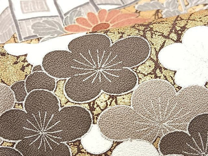 平和屋着物■豪華色留袖　刺繍　風景文　金彩　正絹　逸品　CABM2384xe