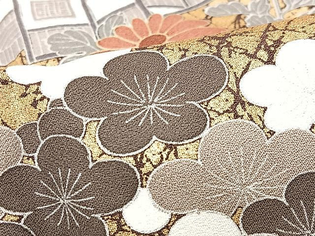 平和屋着物■豪華色留袖　刺繍　風景文　金彩　正絹　逸品　CABM2384xe
