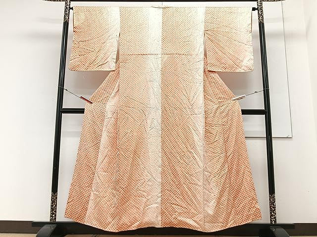 平和屋着物■上質な小紋　総絞り　間道　暈し染め　正絹　逸品　CABM2385xe