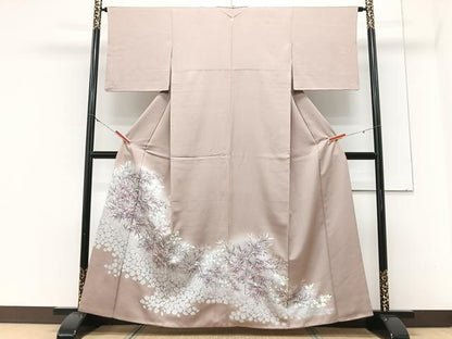 平和屋着物■豪華色留袖　刺繍　笹竹文　暈し染め　銀彩　正絹　逸品　CABM2391xe