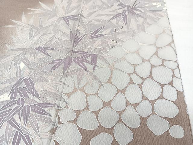 平和屋着物■豪華色留袖　刺繍　笹竹文　暈し染め　銀彩　正絹　逸品　CABM2391xe