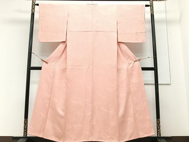 平和屋着物■上質な色無地　正倉院地紋　珊瑚色　正絹　逸品　未使用　CABM2392xe
