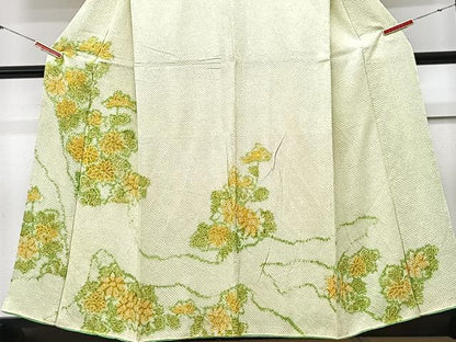平和屋着物■訪問着　総絞り　草花文　正絹　逸品　CABM2397xe