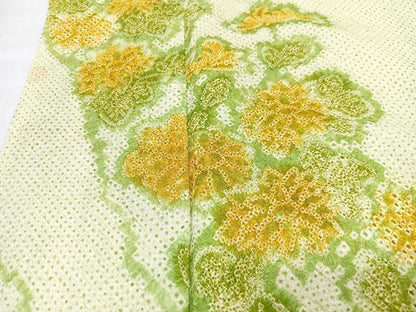 平和屋着物■訪問着　総絞り　草花文　正絹　逸品　CABM2397xe