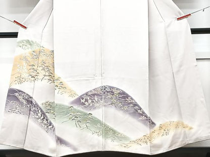 平和屋着物■豪華色留袖　駒刺繍　遠山浜松文　暈し染め　金彩　正絹　逸品　CABM2398xe