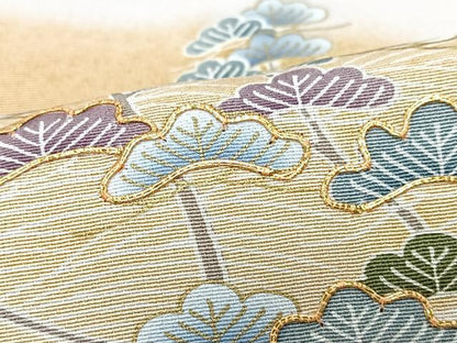 平和屋着物■豪華色留袖　駒刺繍　遠山浜松文　暈し染め　金彩　正絹　逸品　CABM2398xe