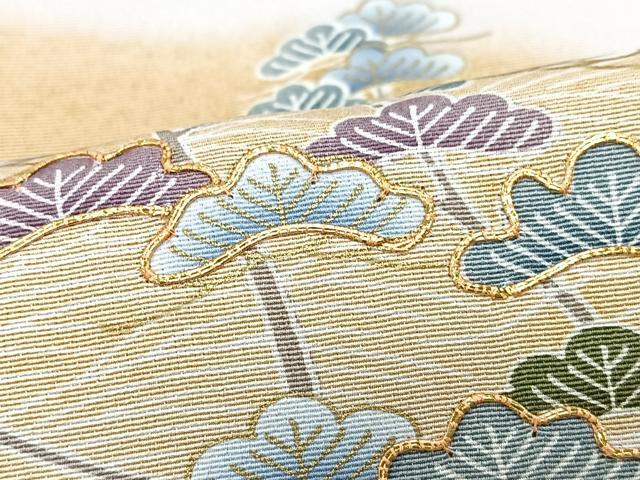 平和屋着物■豪華色留袖　駒刺繍　遠山浜松文　暈し染め　金彩　正絹　逸品　CABM2398xe