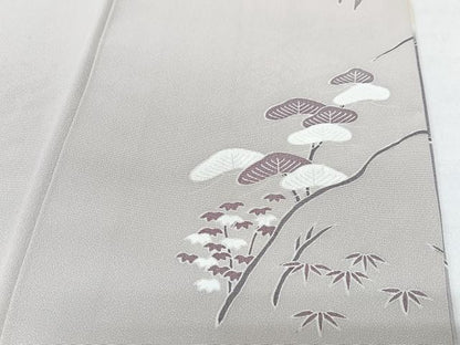 平和屋着物■豪華色留袖　駒刺繍　遠山浜松文　暈し染め　金彩　正絹　逸品　CABM2398xe