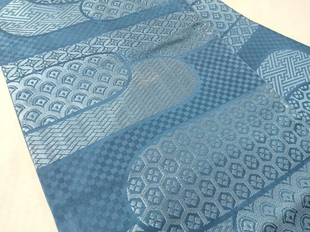 平和屋着物●西陣　川島織物　九寸名古屋帯　唐織　霞吉祥文　正絹　逸品　CABM2833vp