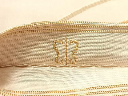 平和屋着物●西陣　川島織物　六通柄　本袋帯　七宝花文　金糸　正絹　逸品　CABM2853vp