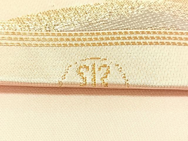 平和屋着物●西陣　川島織物　六通柄　本袋帯　笹竹文　金銀糸　正絹　逸品　CABM2866vp
